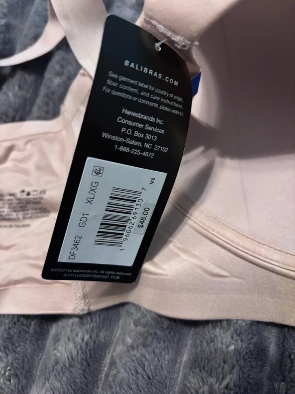 NWT Bali Comfort Seamless Nude T-Shirt Bra - Light Beige Size XL- see size chart - Picture 13 of 14